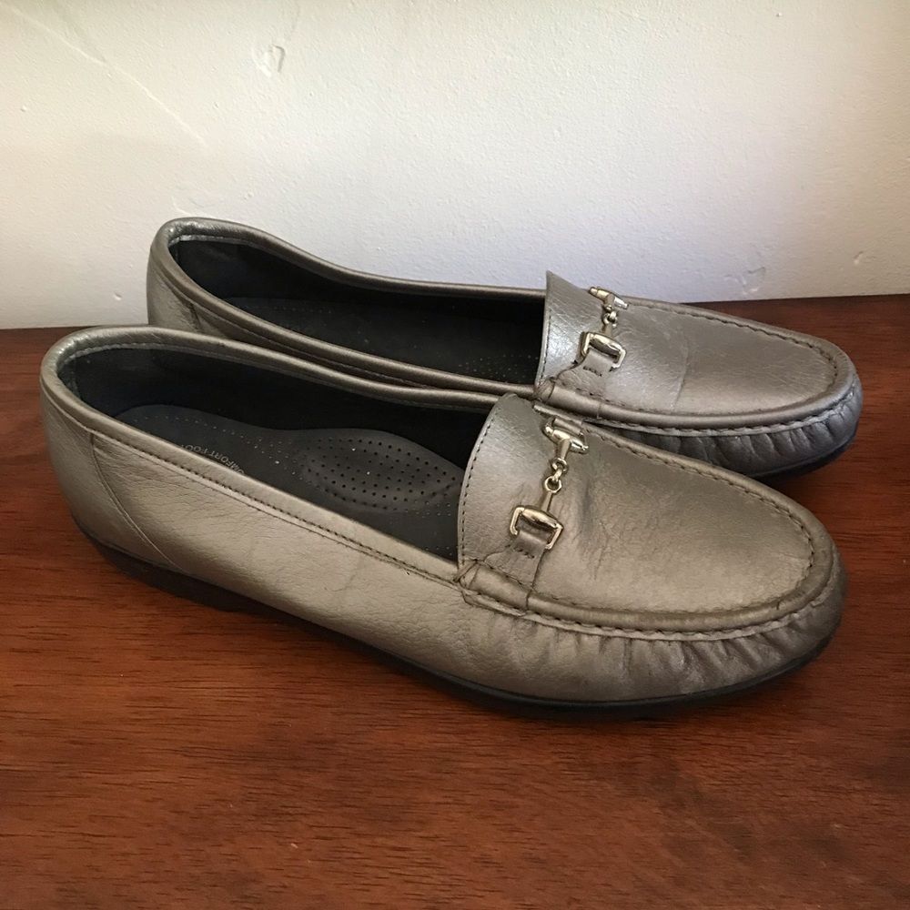 SAS Silver comfort loafers